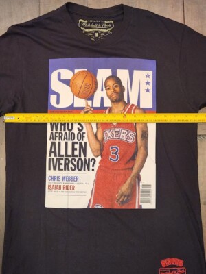 Mitchell Ness Allen Iverson Slam Magazine T-Shirt Men’s Medium Black 