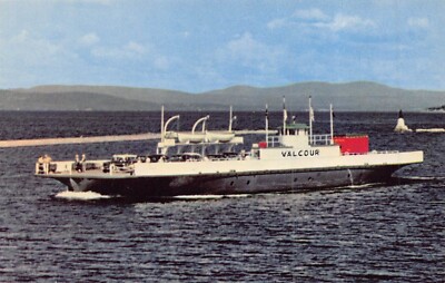 M V Valcour ~ See Champlain Transport Co Burlington Sich Fort Kent ~ Postkarte