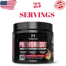 Pre Workout Powder with Beta Alanine, Creatine Monohydrate, BCAA, L Citrulline