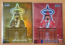 2020 Topps Stadium Club Anthony Rendon SSP CASE HIT CHROME GOLD REFRACTOR + BASE