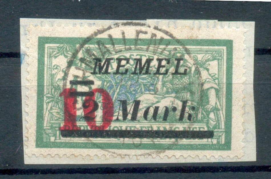 Memel 121II ABART stamped luxury piece BPP 70EUR (Z1655