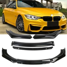 Front Bumper Lower Lip Spoiler Splitter Body Glossy Black For 3 Series F30 M3