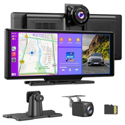 10,26'' Tragbares Autoradio Mit Apple CarPlay Android Auto 4K-Touchscreen + 64 GB