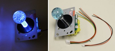 Multi-Color Illuminated LED Lighted Arcade Joystick switchable 4 or 8 way - JS4