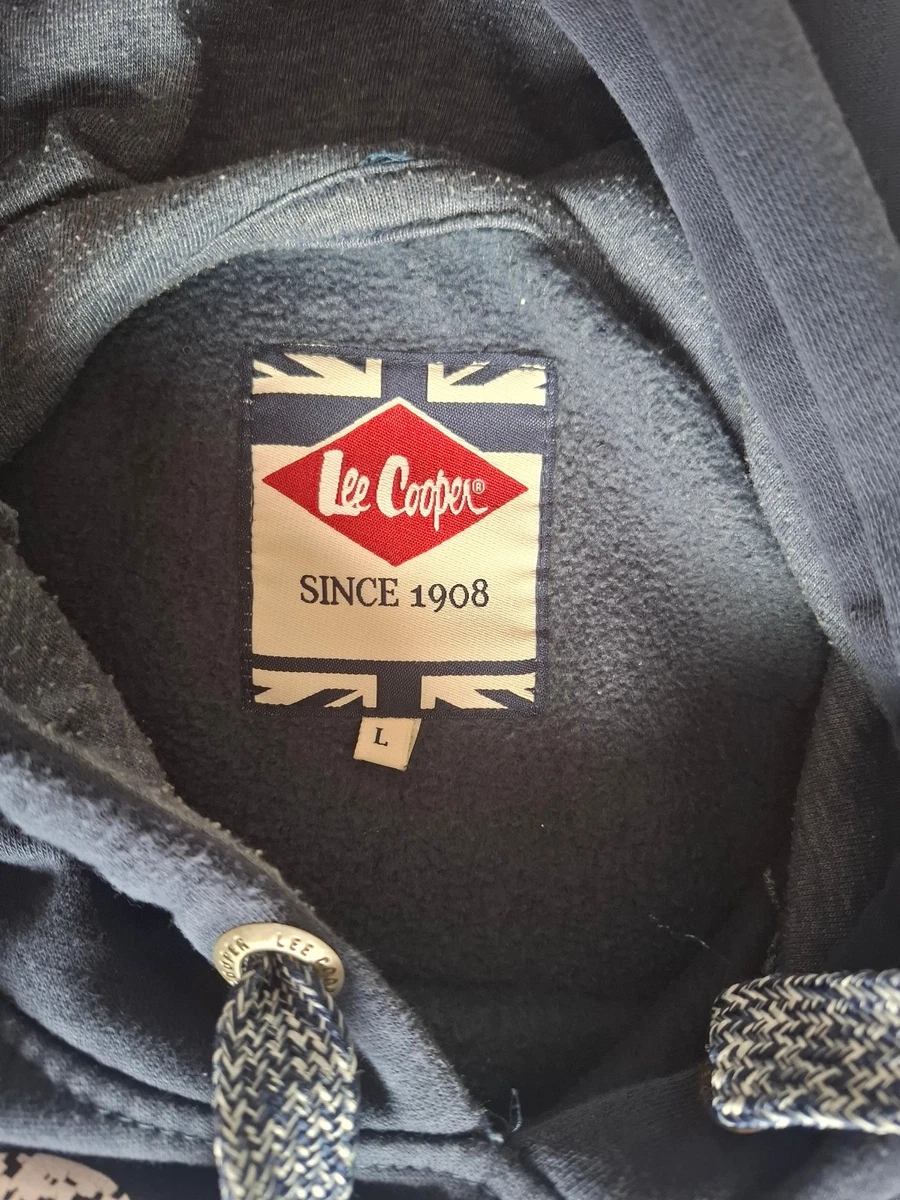 Sudadera con capucha Lee Cooper, azul oscuro, talla grande