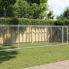 Dog Cage Grey Galvanized steel 8x2x1.5 meters Durable Dog Cage