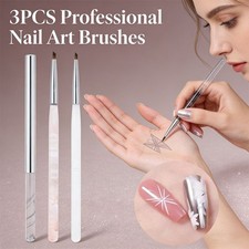3 PCS Nail Art Design Dotting Painting Drawing Polish Brush Pen Tools Acrylic
