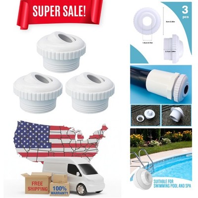 Efficient 3-Piece Adjustable Pool Jet Nozzles - 3/4 Inch Directional Fittings