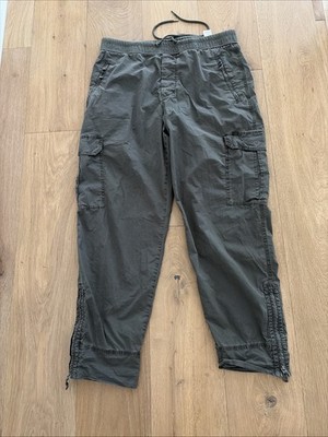 James Perse Los Angeles Men's Parachute Poplin Cargo Pants Olive Green