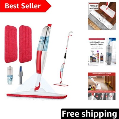 Effortless Cleaning with 14 oz Spray Mop   2 Washable Microfiber Pads Included