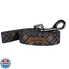 Lionheart glory Brown Plaid Strong Dog Leash, Durable Dog leashes with Soft H