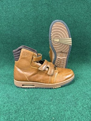 RARE Nike Air Jordan L'style One Men's 9.5 Brown Leather Lace-up Ankle Boots