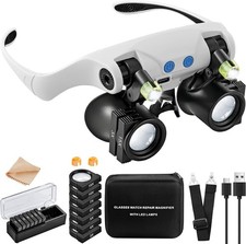 JARLINK Magnifying Glasses with LED Light, Ha...