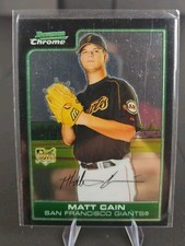 2006 Bowman Chrome Matt Cain Rookie Card #208 SF Giants RC NM. rookie card picture
