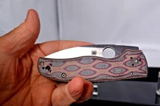 NEW! Spyderco Shaman 10V REC Exclusive  Python Micarta, C229MPY10VP MINT