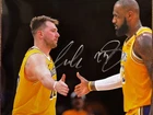 Luka Doncic + LeBron James Lakers Signed 8x10 Autographed Photo / Picture + COA