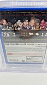 Zero Escape Virtues Last Reward PlayStation Vita  CGC Graded 10 Perfect A++ Seal