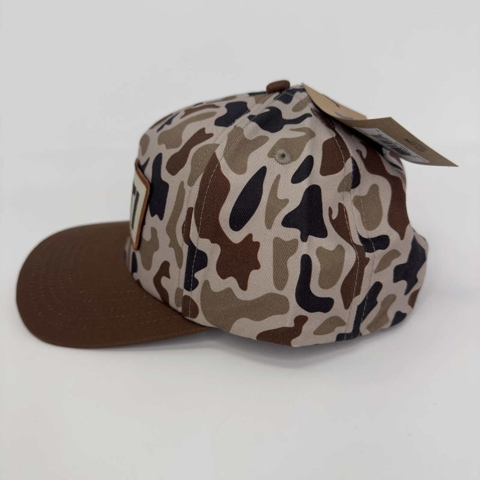 Yeti Hat Cap Snap Back Brown Camo Patch Logo Outdoor Hunting Casual Mens New