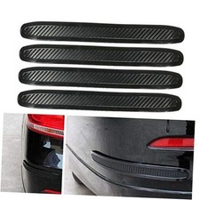 4pcs Black Anti-Collision Patch Bumper Guard Strip Anti-Scratch Bumper