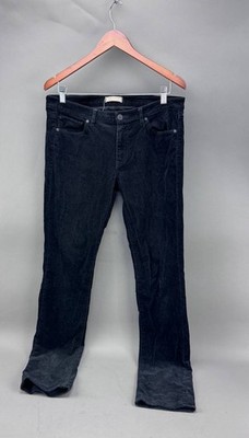 Uniqlo Womens Denim Heat Tech Black Corduroy Jeans Size 29x31