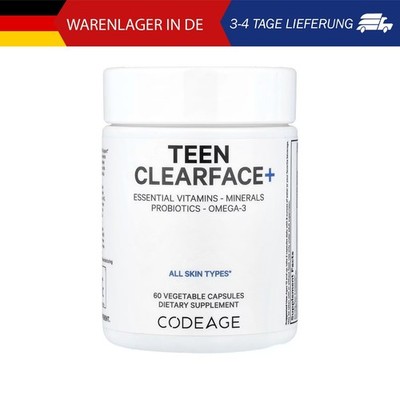 Codeage, Teen Clearface+, 60 pflanzliche Kapseln