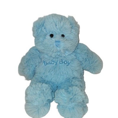 Plushland Plush Blue Baby Boy Teddy Bear 2011 9''