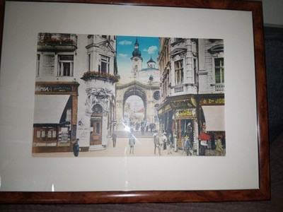 Fotografie Kolorite Bild Art ''Böhmen Karlovy Vary'' Antik 41x31cm