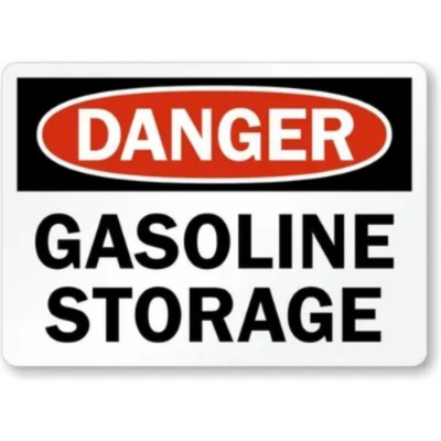 #ad Gasoline Storage Osha Danger Aluminum Weatherproof Sign b01739 $12.99