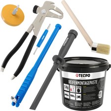 KLEBEGEWICHTE AUSWUCHT ZANGE 5kg MONTAGEPASTE SCHABER EINZIEHWERKZEUG RADIERER