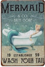 Funny Restroom Bathroom Poster Indoor Tin Metal Signs Home D cor 8x12