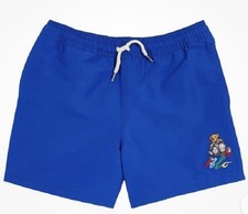 Polo Ralph Lauren Boys Signature Bear Motif Swim Shorts Sz 5 NWT