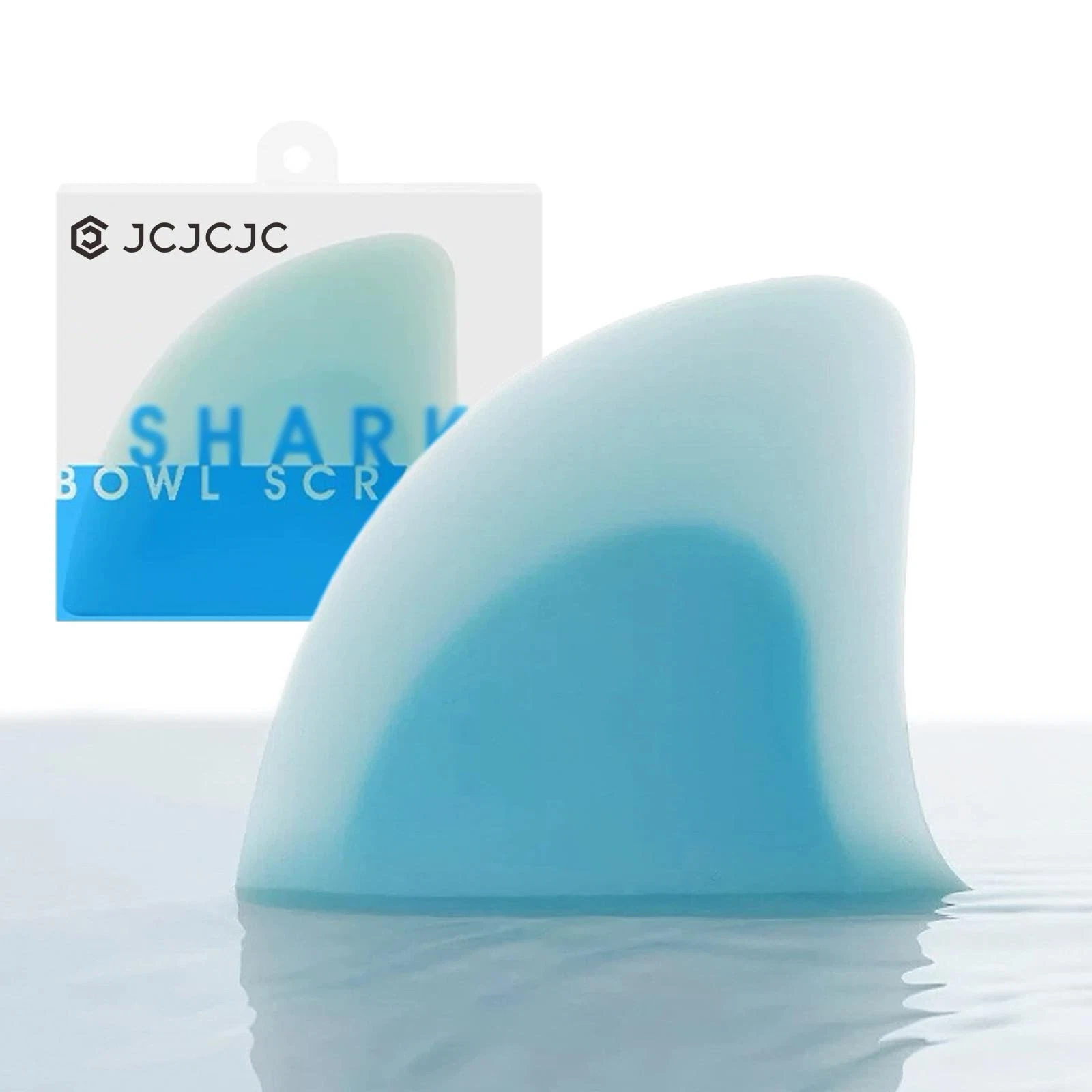 Silicone "Shark Fin" Bowl Scraper & Spatula, Design Award-winning Dough Scrap...