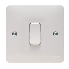 Hager WMPS11 Sollysta 10A 1 Gang 1 Way Light Switch (White)