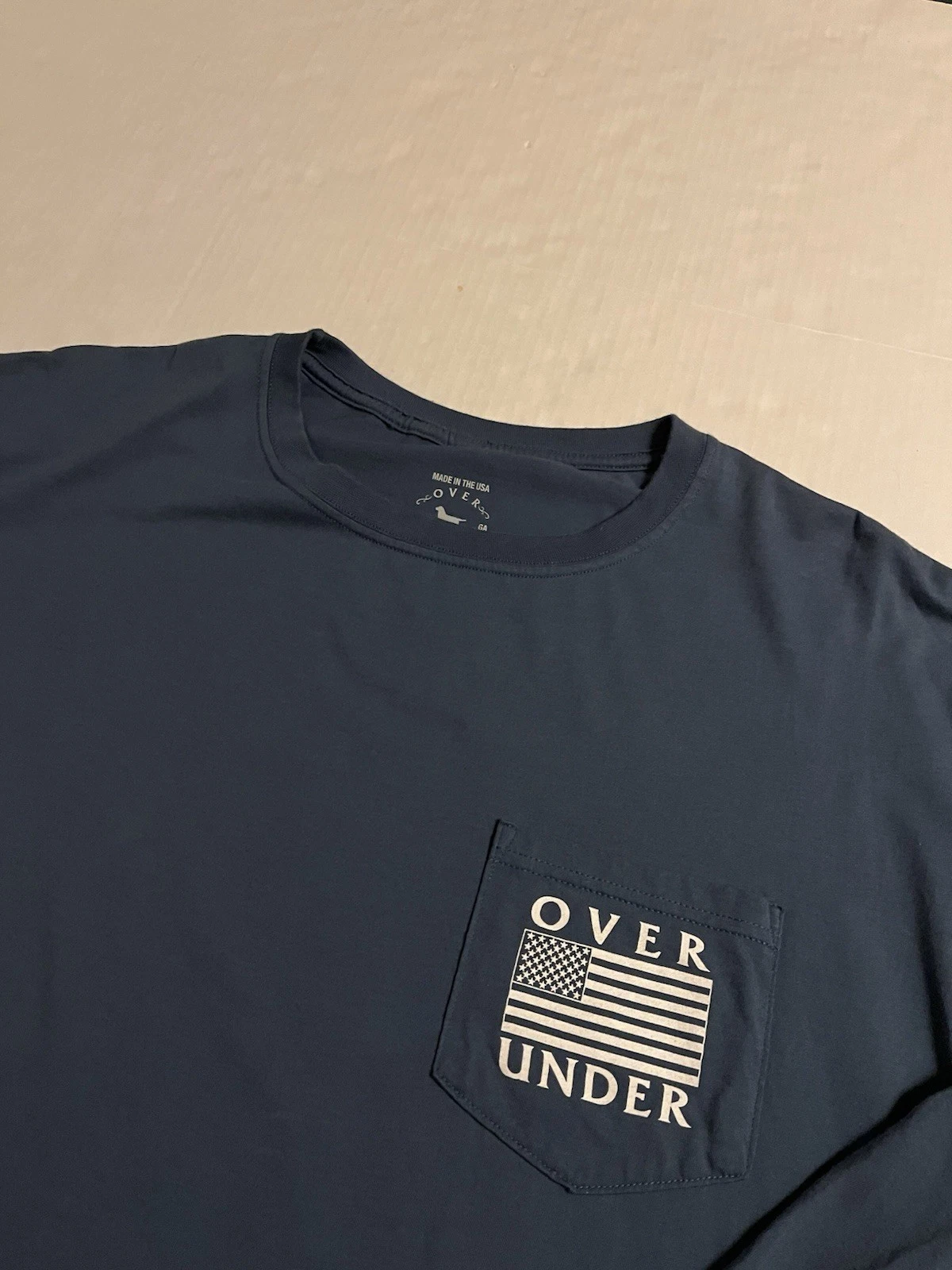 NEW Over Under Dog Flag Logo Sporting Lifestyle Long Sleeve T-Shirt XL Made USA image 9