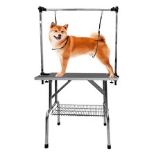 Stainless Steel 36" Grooming Table for Pets - Adjustable Arm  2 Restraints