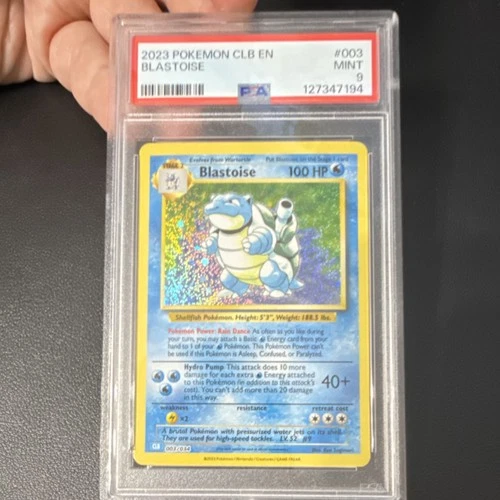 Pokémon Blastoise 003/034 Trading Card Game Classic Holo PSA 9