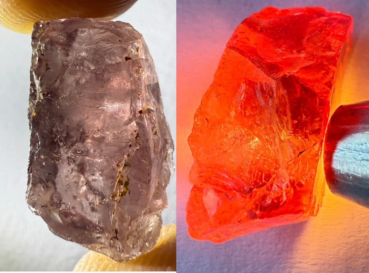 Grenat Brut à Changement De Couleur 29.2 Carats - Provenance Kamtonga, Kenya, 17 Facettes, Non Traité