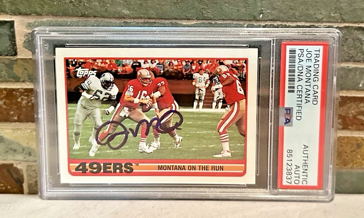 Topps Joe Montana Autographed Football Sports Trading Cards
