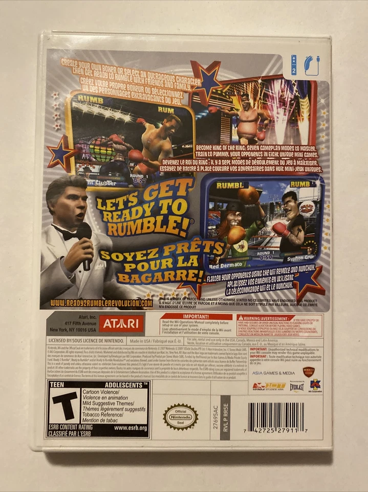 Ready 2 Rumble Revolution (Nintendo Wii, 2009) CiB Clean/Tested Game with Manual - Image 4 of 4