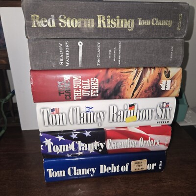 Lot Of Tom Clancy books hardcover-6 Books Rainbow Six And More