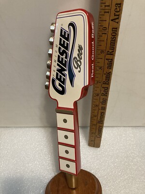 GENESEE BREWING PREMIUM BEER ELECTRIC GUITAR Draft beer tap handle. NEW YORK
