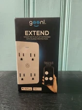 New Geeni Extend Smart Wi-Fi Outlet Extender With Surge Protection Voice Control