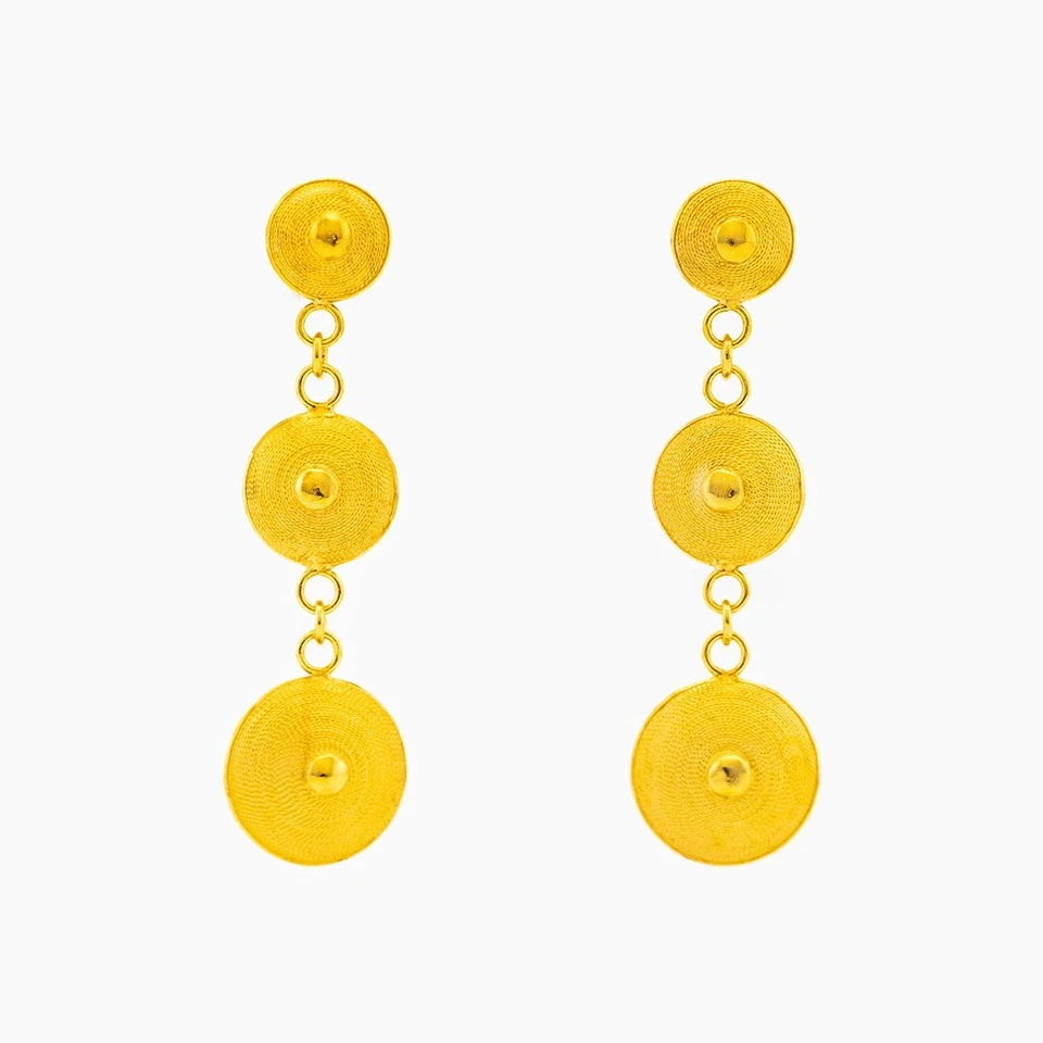 orecchini da donna in argento 925 filigrana sardi pendenti lunghi orecchino - Immagine 3 di 4