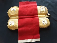 RARE! NATIVE AMERICAN QUILLED LEATHER SADDLE PAD, MUSEUM PIECE,   DU-0125*08715