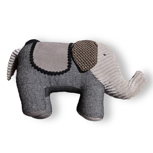 Pier 1 Imports Plush Eleanor Elephant Decorative Gray Pillow Standing Corduroy - Picture 2 of 6