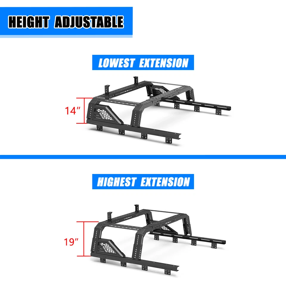 Universal Overland Bed Racks Ladder Truck Back Cargo Carrier for Dodge Ram 1500 Foto 3 de 4