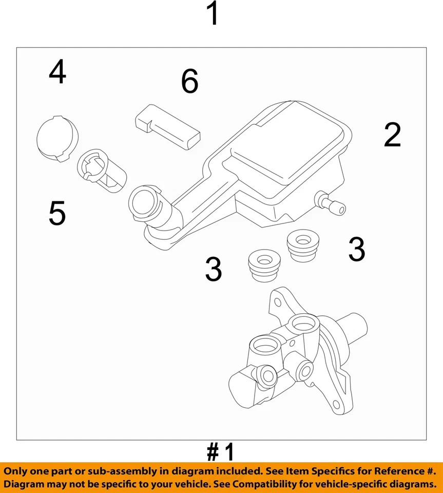 Used Brake Master Cylinder fits: 2012 Nissan Versa Sdn AT CVT Grade A - Изображение 4 из 4