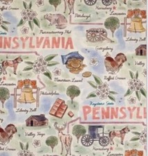 Pennsylvania Theme Scrub Cap Lab Tech Dr Nurse Vet School Hand Made NWT