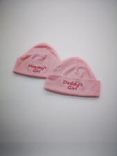 Embroidered cotton mammys girl daddys girl mummys Hat girls NEWBORN ONLY