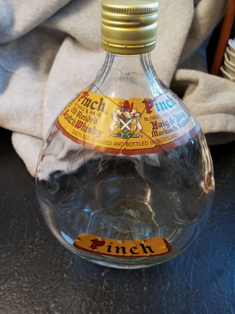 Vintage Haig & Haig Dimple Pinch Scotch Whisky Bottle w/ Wire Cage
